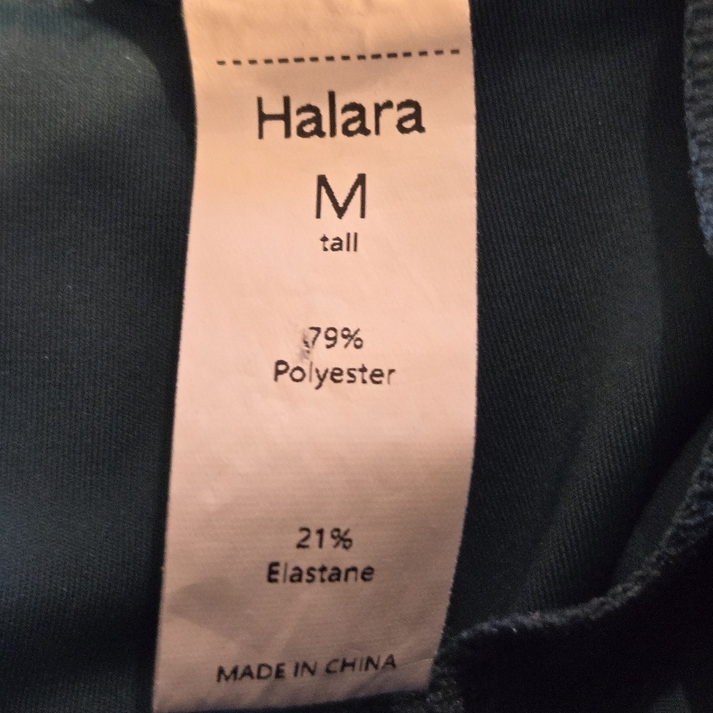 Halara Women's High Rise Wide Straight Leg Pants Teal Size Medium - Picture 6 of 11